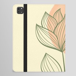 Minimalist Floral Pastel iPad Folio Case