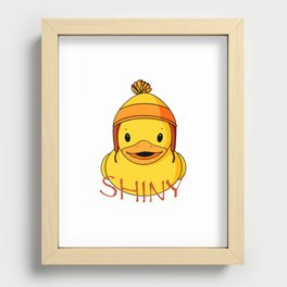 Shiny Rubber Duck Recessed Framed Print