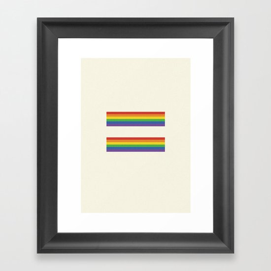 Equalities of the rainbow Framed Art Print