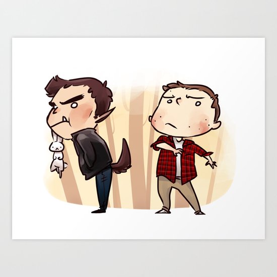 gross werewolves Art Print