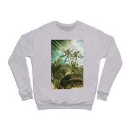 Niu Coconut Palm Trees Kihei Maui Hawaii Crewneck Sweatshirt