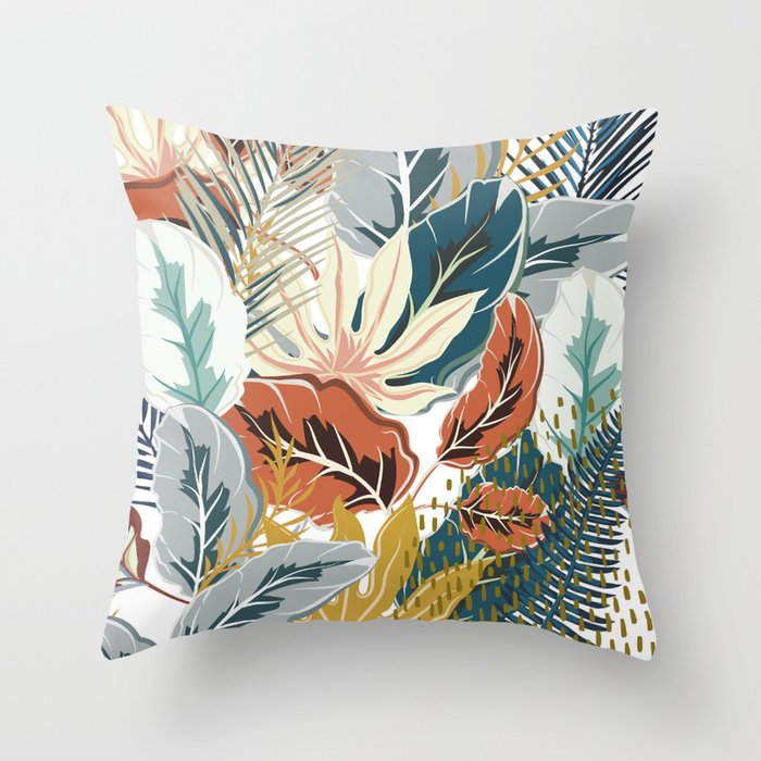 Tropical Wild Jungle Throw Pillow