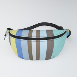 midnight blue and light blue colored stripes Fanny Pack