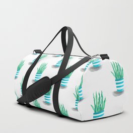 Succulents in a turquoise pot Duffle Bag