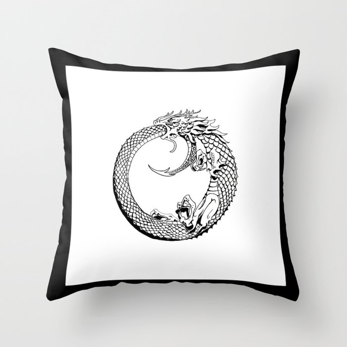 The Wyrm has Turned Throw Pillow