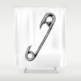 safety pin Shower Curtain