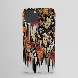 Free Falling, melting floral pattern iPhone Case
