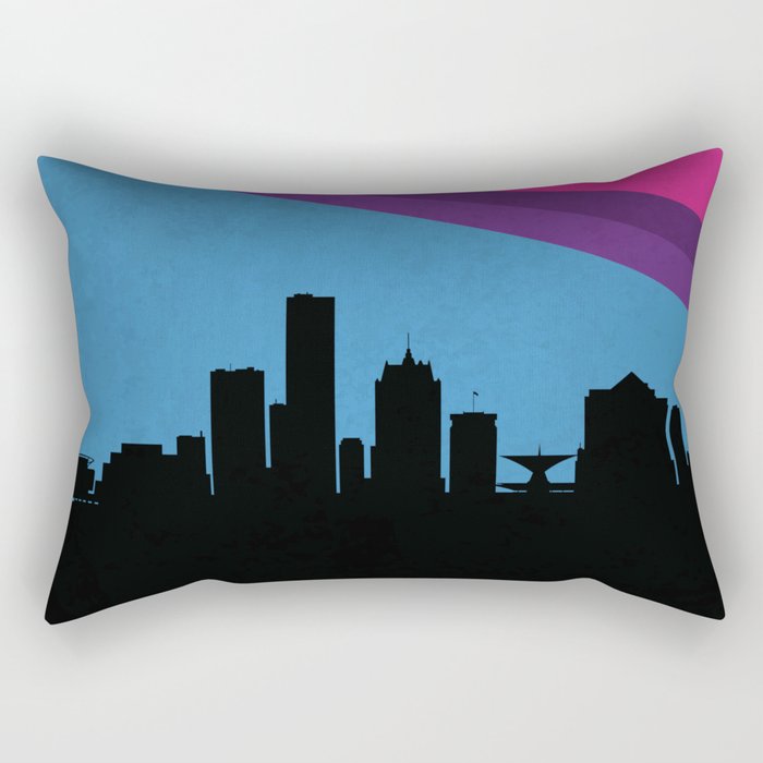 Milwaukee Skyline Rectangular Pillow