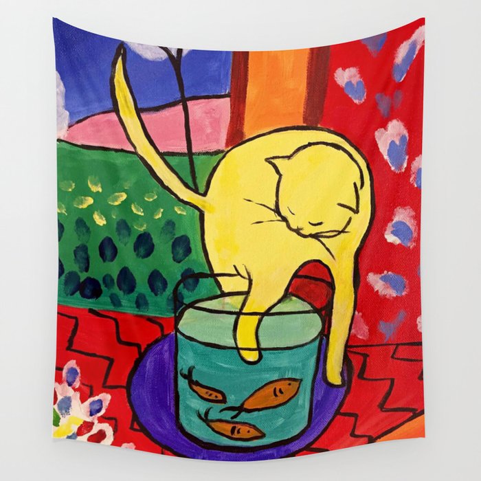 Cat with Red Fish- Henri Matisse Wall Tapestry