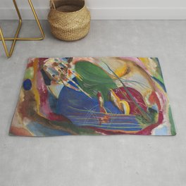 Picture with Three Spots  by Wassily Kandisky Rug