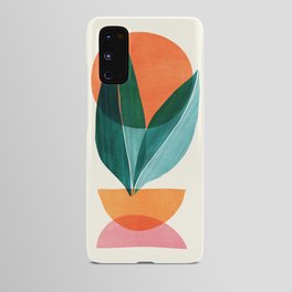 Nature Stack Teal and Orange Abstract Sunset Android Case