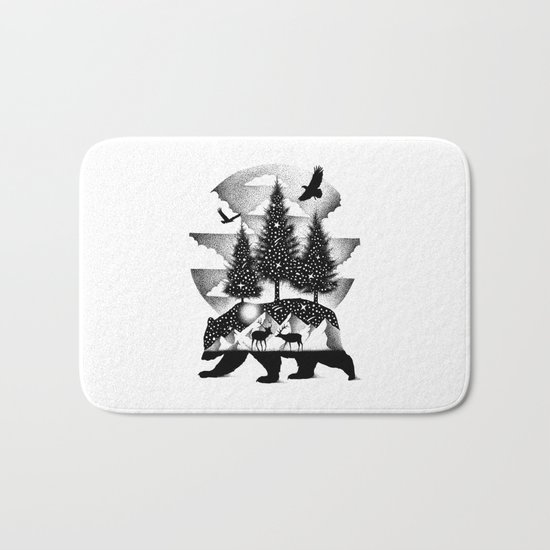 A NIGHT IN ALASKA Bath Mat