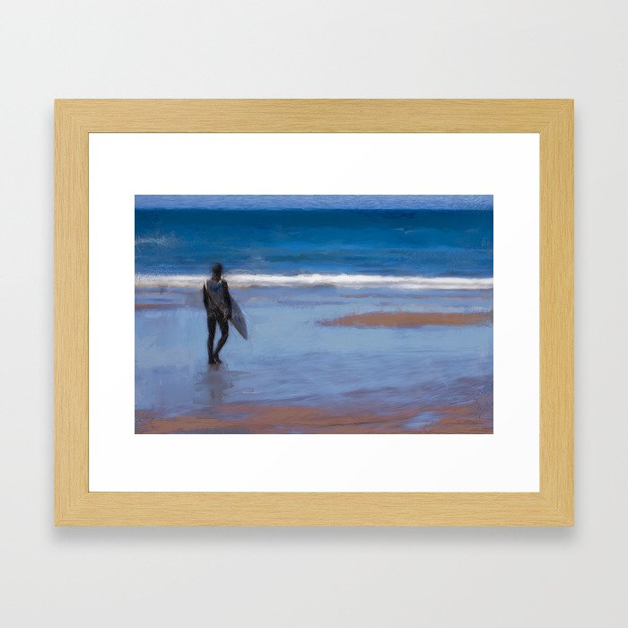 Waiting for the Wave Framed Art Print