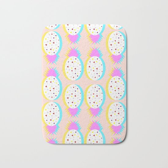 Pastel pineapples Bath Mat