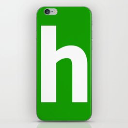 letter H (White & Green) iPhone Skin