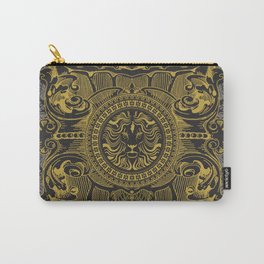 Medallion Lion Black Gold Carry-All Pouch