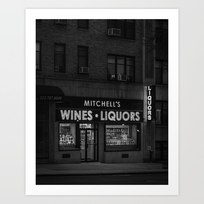 Mitchell's, Upper West Side B&W Art Print by Jon Bilous Society6