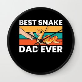 Best Snake Dad Ever Funny Snake Wall Clock | Cutesnake, Cobras, Gift, Cartoonsnake, Snakelover, Snakeaspet, Graphicdesign, Pythonsnake, Rattlesnake, Snakes 