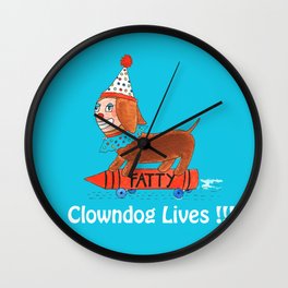 clowndog Wall Clock