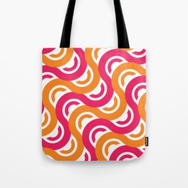 refresh curves and waves geometric pattern Tote Bag