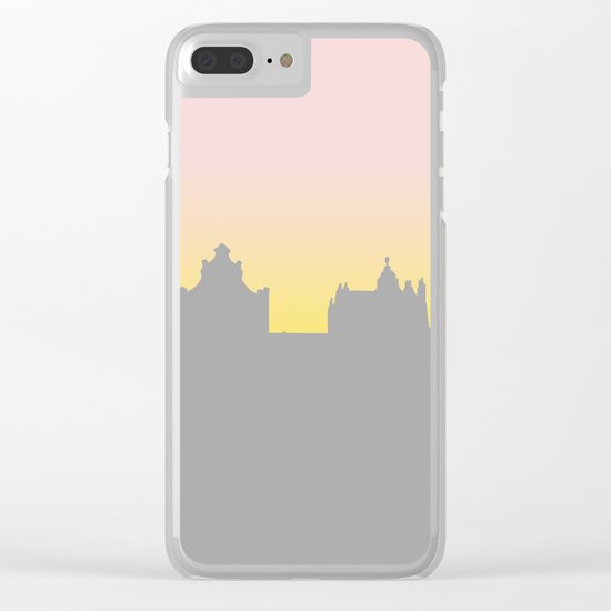 Sunset Cityline Clear iPhone Case