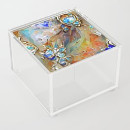 Opalescence 1 Abstract Glitzy Art Acrylic Box
