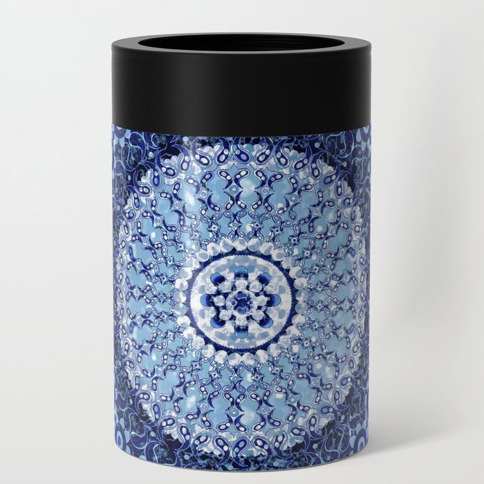Cobalt Tapestry Mandala Can Cooler