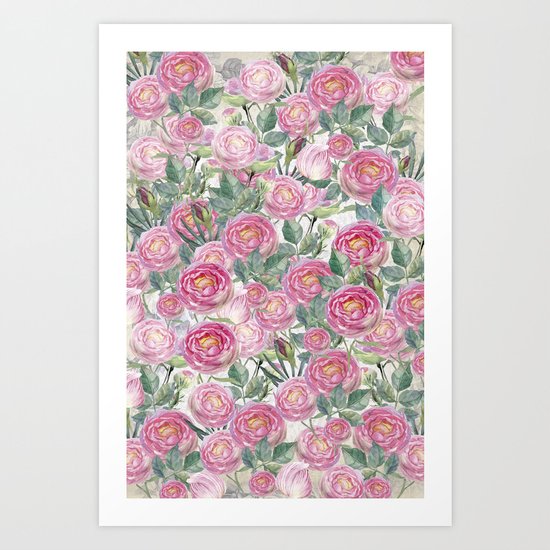 Vintage Roses Art Print