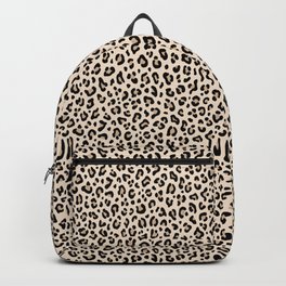 BLACK and WHITE LEOPARD PRINT – Ecru | Collection : Leopard spots – Punk Rock Animal Prints | Backpack