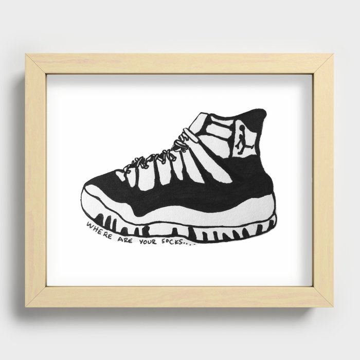 where are your socks Recessed Framed Print