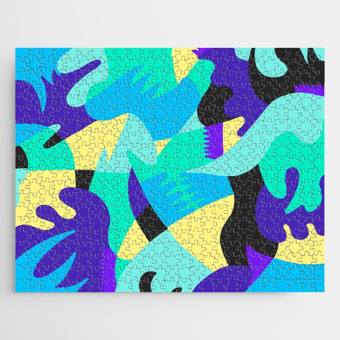 Abstract liquid feeling color blocks 03 Jigsaw Puzzle