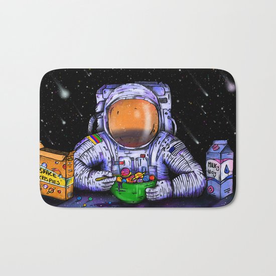 Astronaut's Breakfast Bath Mat