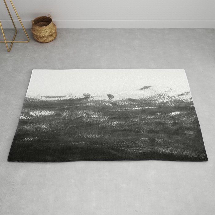Durand Black And White Minimal Painting India Ink Brushstrokes