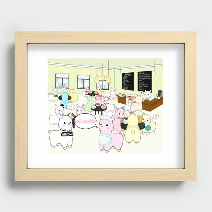 Alpaca Dreams Café  Recessed Framed Print