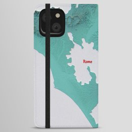 Rome map shaded relief 3d effects iPhone Wallet Case