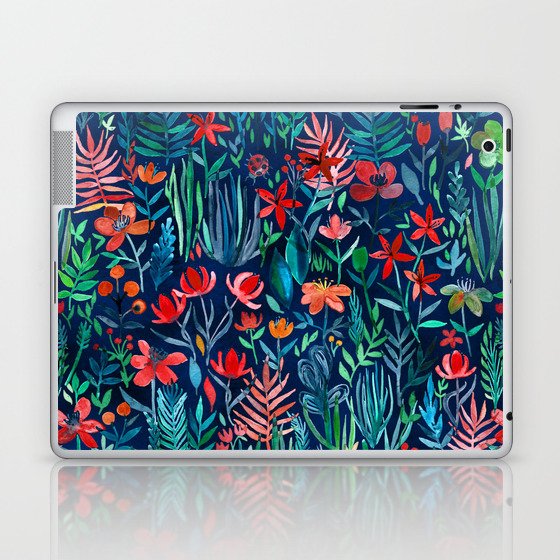 Tropical Ink - a watercolor garden Laptop & iPad Skin