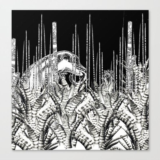 Camouflage II in Uzu Jungle Canvas Print