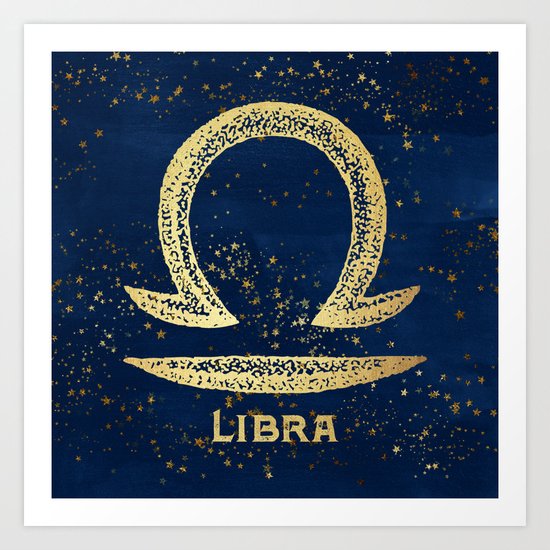 Libra Zodiac Sign Art Print