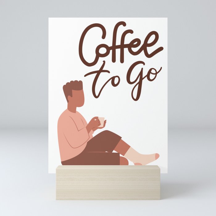 Coffee to go Mini Art Print