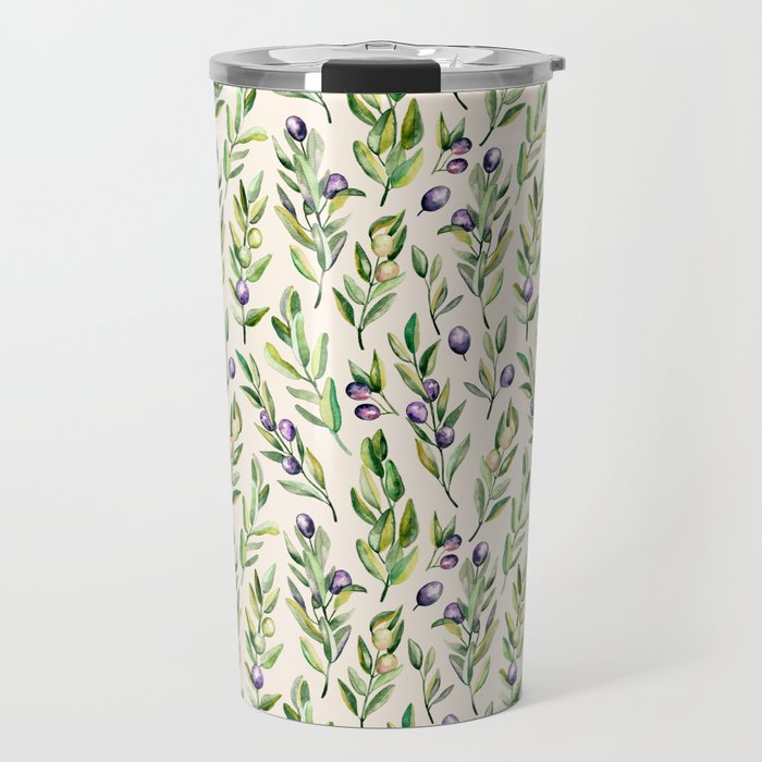 Scattered Olive Branches Travel Mug