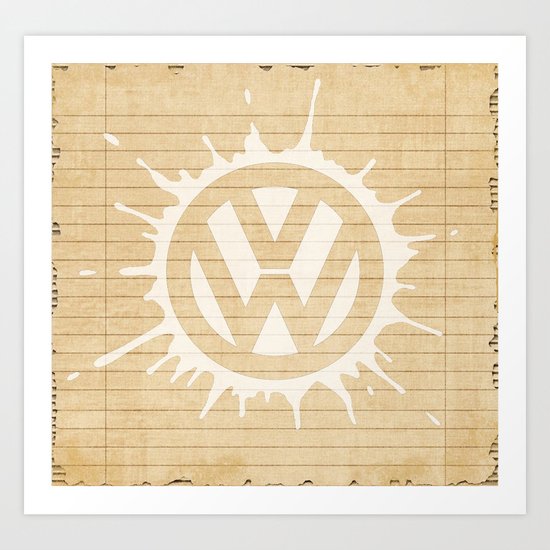 splat in white Art Print