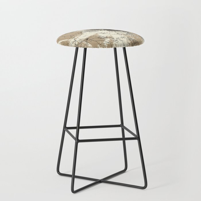 Bangladesh, Dhaka - Authentic Map - Retro Bar Stool