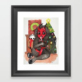 Krampus, Baby Framed Art Print