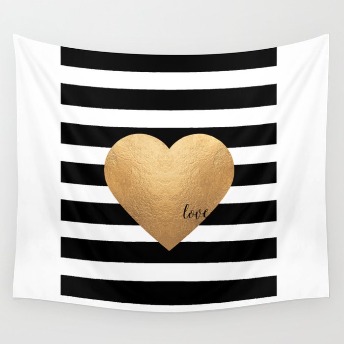 Gold Heart Print Heart Print Heart Sign Heart Decor Gold Print