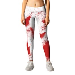 Blood Spatter Leggings | Red, Gore, Zombie, Graphicdesign, Scary, Autumn, Goth, Gothic, Fall, October 