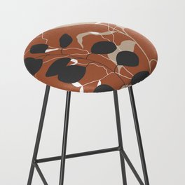 Floral Sprigs Terracotta Bar Stool