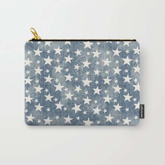 Stars with denim effect Carry-All Pouch