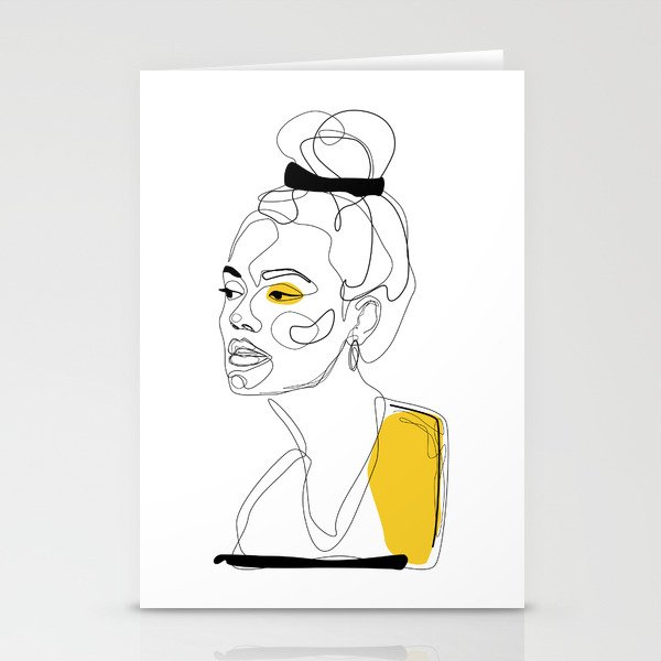 Yellow Sketch Stationery Cards