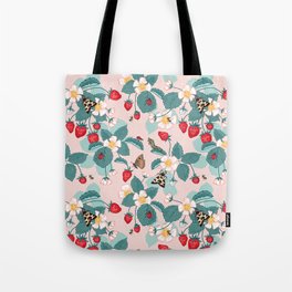 Strawberry Patch Pattern Tote Bag