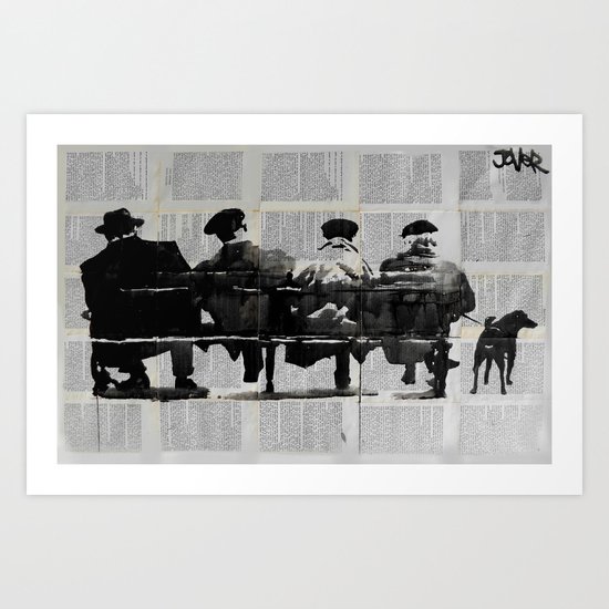 park bench Art Print